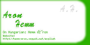 aron hemm business card